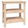 vidaXL Work Bench 30.9x19.7x31.5" Solid Wood Pine