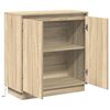 vidaXL LED Sideboard with Shelf Sonoma Oak 27.95 x 13.58 x 29.53 in