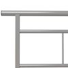 vidaXL Bed Frame Grey Powder-coated metal, plywood 35.4x78.7 in Durable