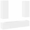 vidaXL TV Cabinet Set of 4 White Engineered Wood Medium TV Cabinet