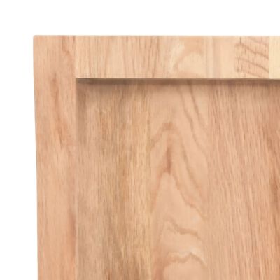 vidaXL Table Top Light Brown 55.1"x15.7"x(0.8"-1.6") Treated Solid Wood Live Edge