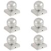 vidaXL Post Caps 6 pcs Globe Final Galvanised Metal 3.58x3.58"
