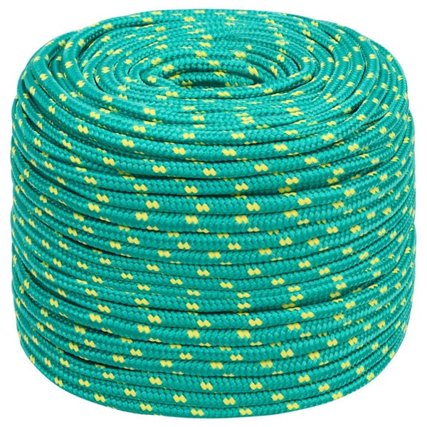 vidaXL Boat Rope Green 0.31 " 82.0 ' Polypropylene