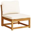 vidaXL Garden Lounge Set Cream White, Natural Wood Solid Acacia Wood