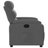 vidaXL Recliner Chair Dark Grey Polyester, Metal, Plywood Single