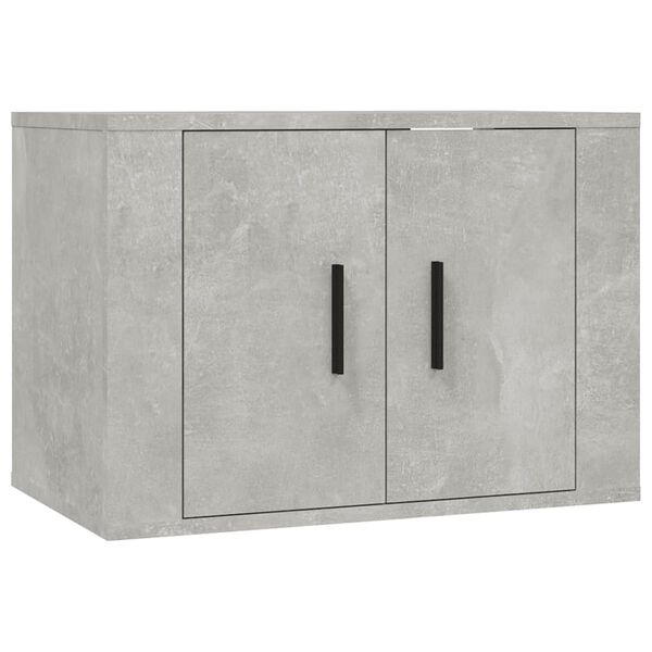 vidaXL Wall Mounted TV Cabinet Concrete grey Engineered wood Medium
