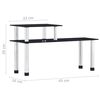vidaXL Kitchen Shelf Black 17.7x6.3x10.2" Tempered Glass