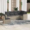 vidaXL Garden Sofa Set Light grey PE rattan Modular Modular