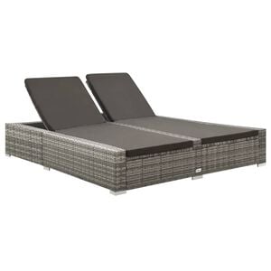 vidaXL Sun Lounger Grey