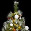 vidaXL Artificial Hinged Christmas Tree 150 LEDs & Ball Set 47.2"