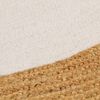 vidaXL Area Rug White and natural Jute and cotton 47.2 in diameter