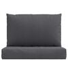 vidaXL Pallet Cushion Melange Anthracite Foam fiber and polyester