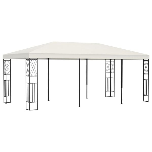 vidaXL Gazebo Cream Polyester Large Durable Gazebo Rectangular