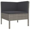 vidaXL Garden Lounge Set Grey/Anthracite PE rattan, powder-coated steel