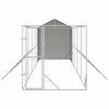 vidaXL Outdoor Dog Kennel Silver Galvanized steel, polyethylene