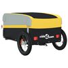 vidaXL Bike Trailer Black and Yellow 66.1 lb Iron