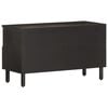 vidaXL TV Cabinet Black Solid mango wood, engineered wood, iron Medium