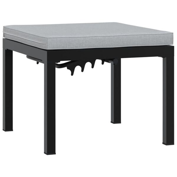vidaXL Bench Set Black Powder-coated steel, 100% polyester fabric Medium