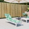 vidaXL Deck Chair Cushion Leaf Pattern Oxford Fabric 70.9 x 19.7 in