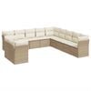 vidaXL Garden Sofa Set Beige, Cream White