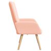 vidaXL Armchair Pink 24.41 x 26.38 x 37.60 in Sherpa Fabric