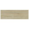 vidaXL Shelf Set of 4 Sonoma oak Engineered wood 23.6 x 7.9 x 0.6 in
