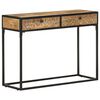 vidaXL Console Table Natural brown, Black