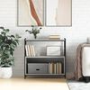 vidaXL Bookshelf Grey Sonoma Engineered Wood and Iron Standard