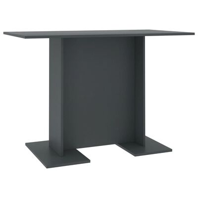 vidaXL Dining Table Grey 43.3"x23.6"x29.5" Chipboard