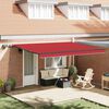 vidaXL Retractable Awning Manual Red 177.17" x 118.11" fabric