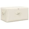 vidaXL Storage Box Set of 2 Cream Polyester Medium Foldable