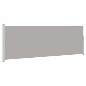 vidaXL Side Awning Grey Steel frame, 100% polyester fabric with PU coating