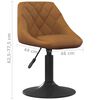 vidaXL Swivel Dining Chairs 2 pcs Brown 46 x 44 x 77.5 cm Faux leather
