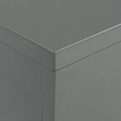 vidaXL Coffee Table High Gloss Gray 33.5"x21.7"x12.2" MDF