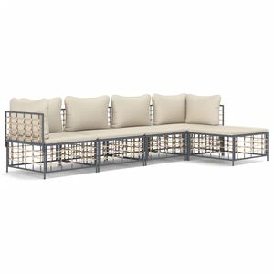 vidaXL Garden Lounge Set Anthracite