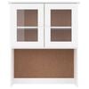 vidaXL Dresser Top White Solid pine wood, Glass Medium Dresser Top