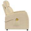 vidaXL Massage Chair Cream Fabric (100% polyester), Plywood, Iron, Foam