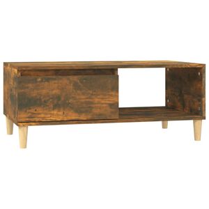 vidaXL Coffee Table Smoked Oak Engineered wood 35.4 in x 19.7 in x 14.4 in