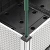 vidaXL Garden Planter White Polypropylene Large Planters Planter Box