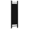 vidaXL 4-Panel Room Divider Black 63"x70.9"
