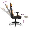 vidaXL Gaming Chair Black and Orange Polyester, Metal, Plywood, Foam