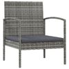 vidaXL 8 Piece Patio Lounge Set with Cushions Poly Rattan Gray