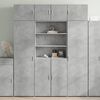 vidaXL Storage Cabinet Concrete Grey Engineered Wood Tall