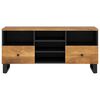 vidaXL TV Cabinet Honey brown, Black Solid mango wood, Engineered wood, Iron