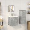 vidaXL Bathroom Furniture Set Concrete gray Engineered wood, Ceramic, Glass