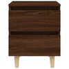 vidaXL Bed Cabinet Brown Oak Engineered wood, Solid eucalyptus wood Medium
