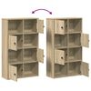 vidaXL Bookcase Sonoma oak Engineered wood 23.6 x 9.4 x 40.0 in Bookcase