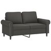 vidaXL 2-seater Sofa Dark grey Velvet (100% polyester), plywood, metal