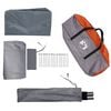 vidaXL Camping Tent Tunnel 3-Person Grey and Orange Waterproof
