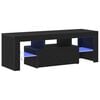 vidaXL TV Cabinet Black Oak 47.24 x 13.78 x 15.75 in Engineered Wood